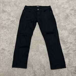 PAIGE Jeans Mens Size 32 Lennox Slim Jean Black Shadow Transcend Comfort Stretch